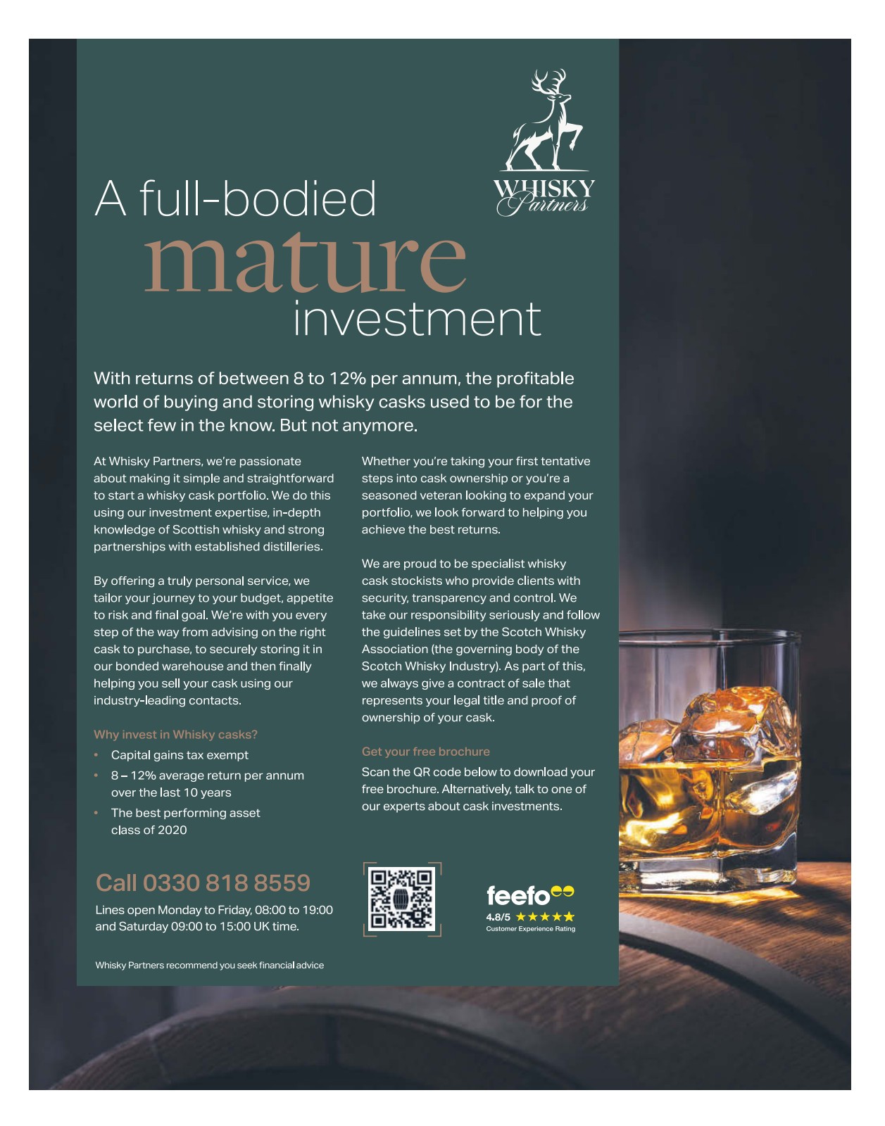Whisky Partners full-page ad in The Times